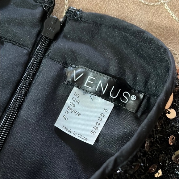 Sequin Black Mini Dress (Size: 10) - Picture 7 of 7